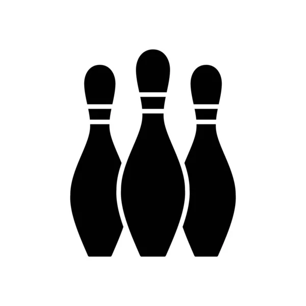 Bowling Striking Victory Icono Diseño Vectores Plantillas Concepto Simple Elegante — Vector de stock