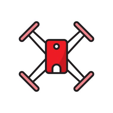 Drone simge vektör tasarımı şablonları basit ve modern konsept