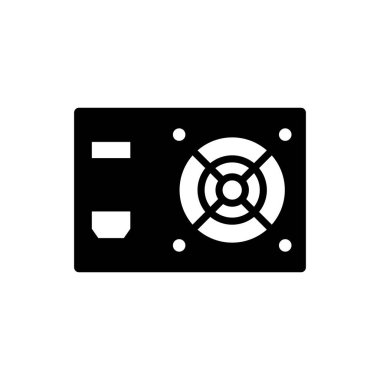 Power Supply ikon vektör tasarımı şablonları beyaz arkaplanda izole edilmiş basit ve modern konsept