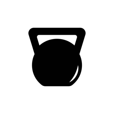 Kettle Bell simge vektör şablonları beyaz arkaplan üzerinde basit ve modern izole