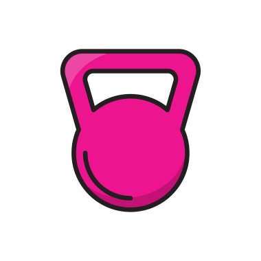 Kettle Bell simge vektör şablonları beyaz arkaplan üzerinde basit ve modern izole