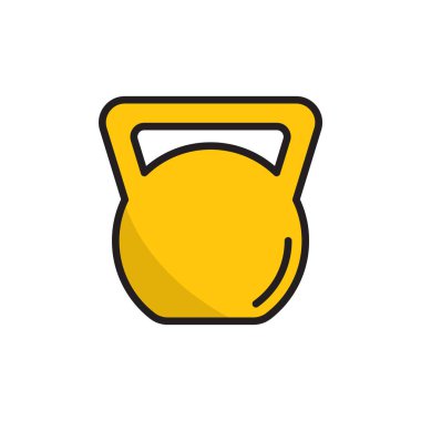 Kettle Bell simge vektör şablonları beyaz arkaplan üzerinde basit ve modern izole