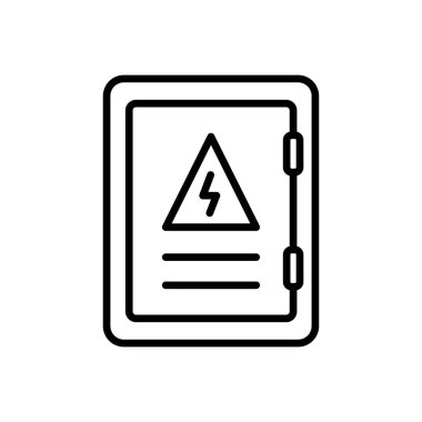 Elektrik Kutusu Paneli simge vektör tasarımı şablonları basit ve modern konsept