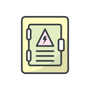 Elektrik Kutusu Paneli simge vektör tasarımı şablonları basit ve modern konsept