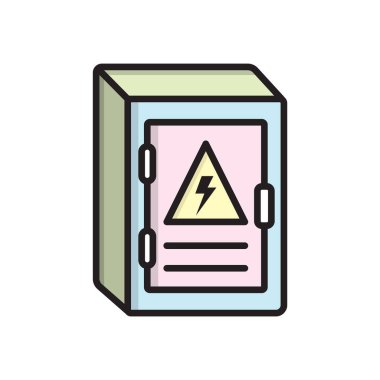 Elektrik Kutusu Paneli simge vektör tasarımı şablonları basit ve modern konsept