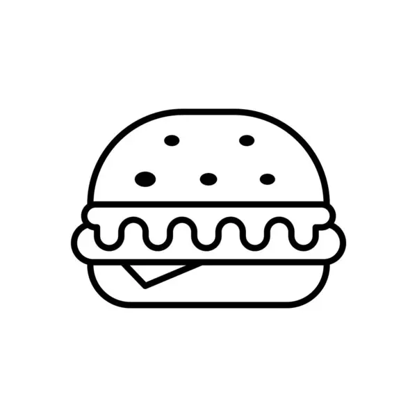 맛있는 햄버거 아이콘 간단하고 현대적인 디자인 템플릿 — 스톡 벡터
