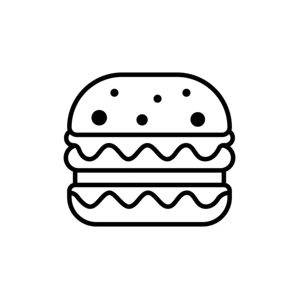 Köstliche Burger Ikone Lebensmittel Getränke Einfache Und Moderne Konzeptdesign Vorlagen — Stockvektor
