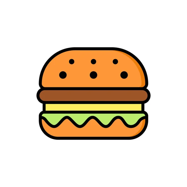 Lahodné Burger Ikona Jídlo Nápoje Jednoduché Moderní Koncepce Designu Šablony — Stockový vektor