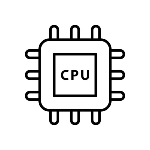배경에 Cpu 프로세서 아이콘 디자인 템플릿 — 스톡 벡터