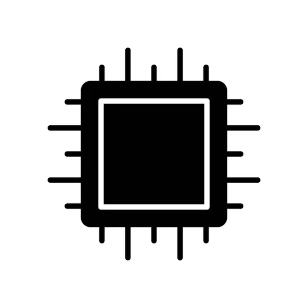 Cpu Icône Processeur Modèles Conception Vectorielle Isolés Sur Fond Blanc — Image vectorielle