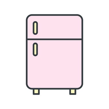 Buzdolabı simgesi vektör tasarımı şablonları basit ve modern konsept