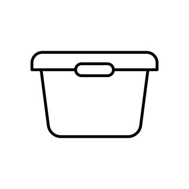 Gıda kabı kutusu ikonu vektör tasarımı şablonları basit ve modern konsept