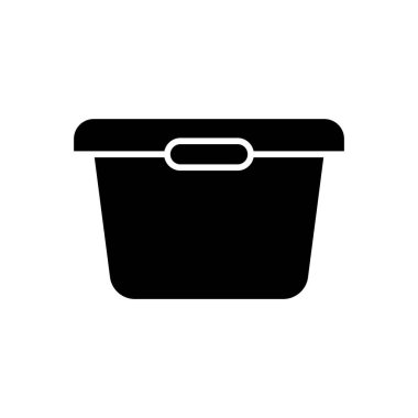 Gıda kabı kutusu ikonu vektör tasarımı şablonları basit ve modern konsept