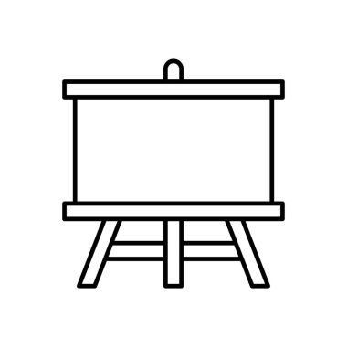 Beyaz Tahta simge vektör tasarımı şablonları basit ve modern konsept