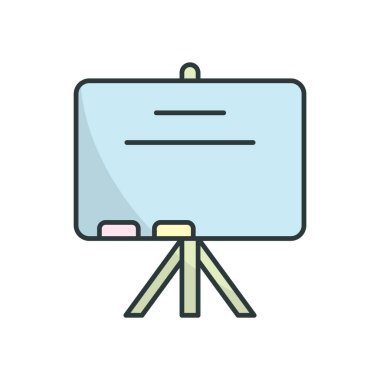 Beyaz Tahta simge vektör tasarımı şablonları basit ve modern konsept