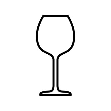 Beyaz arkaplan üzerinde izole şarap Glass ikon vektör tasarım şablonları