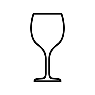 Beyaz arkaplan üzerinde izole şarap Glass ikon vektör tasarım şablonları