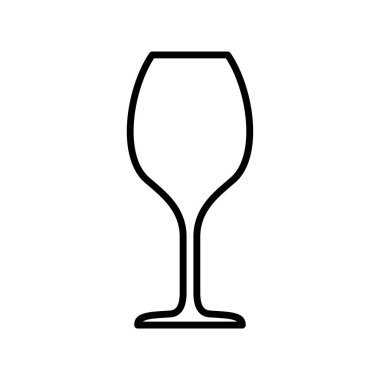 Beyaz arkaplan üzerinde izole şarap Glass ikon vektör tasarım şablonları