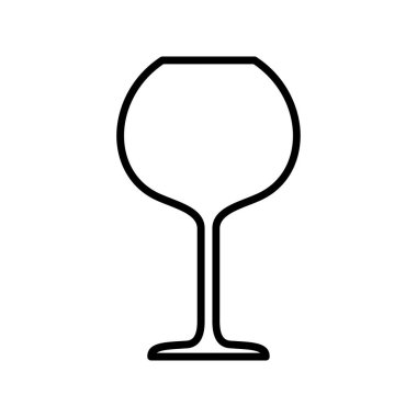 Beyaz arkaplan üzerinde izole şarap Glass ikon vektör tasarım şablonları