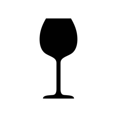 Beyaz arkaplan üzerinde izole şarap Glass ikon vektör tasarım şablonları