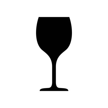 Beyaz arkaplan üzerinde izole şarap Glass ikon vektör tasarım şablonları