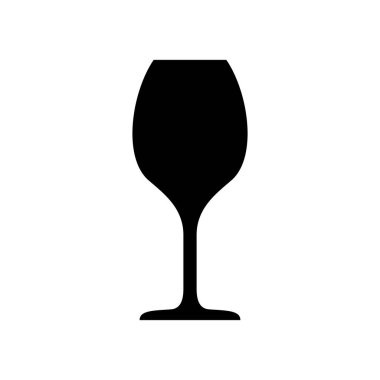 Beyaz arkaplan üzerinde izole şarap Glass ikon vektör tasarım şablonları