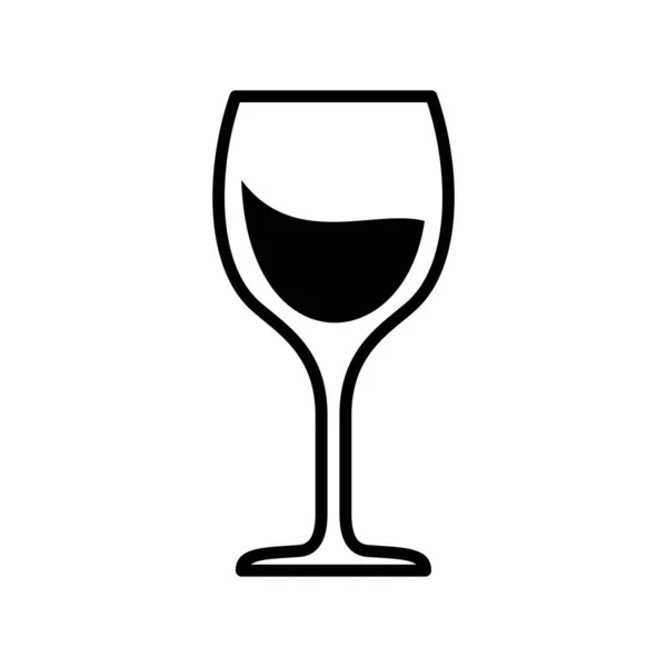 葡萄酒玻璃杯图标矢量设计模板分离的白色背景 矢量图形