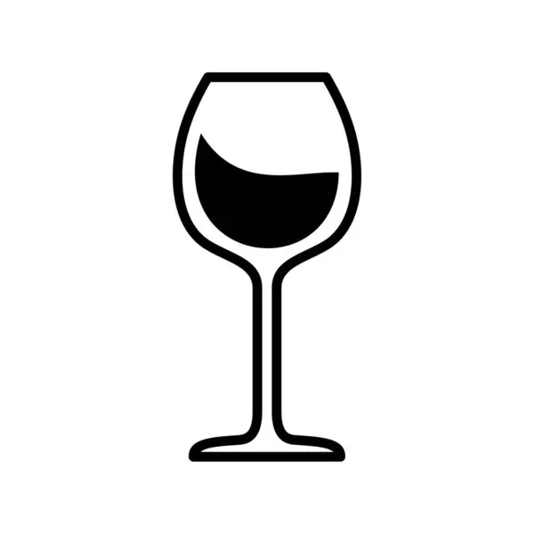 Wein Glas Symbol Vektor Design Vorlagen Isoliert Auf Weißem Hintergrund lizenzfreie Stockillustrationen