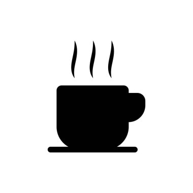 Glass Kahve Simgesi vektör tasarımı basit ve modern konsept