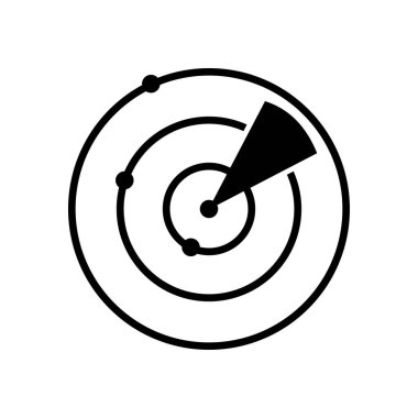 Beyaz arkaplanda izole edilmiş Radar simge vektör tasarım şablonları