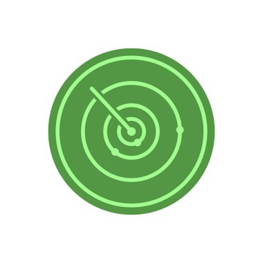 Beyaz arkaplanda izole edilmiş Radar simge vektör tasarım şablonları