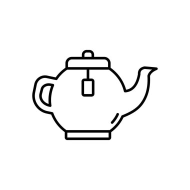 Tea Pot Simgesi vektör tasarımı basit ve modern konsept