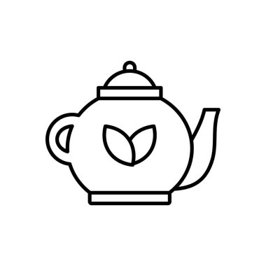 Tea Pot Simgesi vektör tasarımı basit ve modern konsept