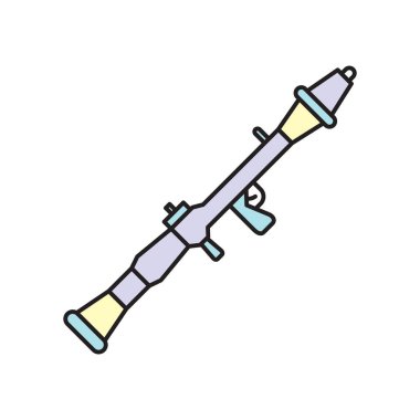 Roket fırlatma simgesi vektör dizayn şablonları beyaz arkaplanda basit ve modern izole