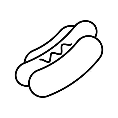 Hot dog simgesi vektör tasarım şablonları basit ve modern konsept