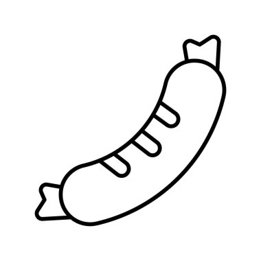 Sosis simgesi vektör tasarım şablonları basit ve modern konsept