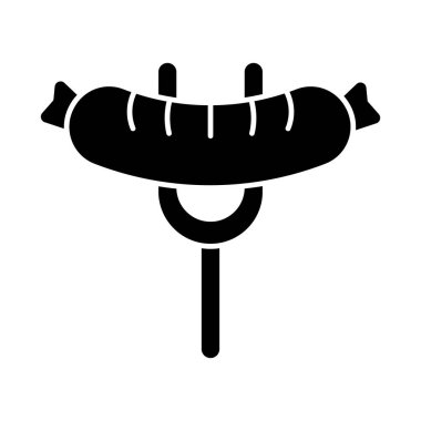 Sosis simgesi vektör tasarım şablonları basit ve modern konsept