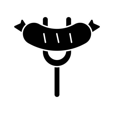 Sosis simgesi vektör tasarım şablonları basit ve modern konsept