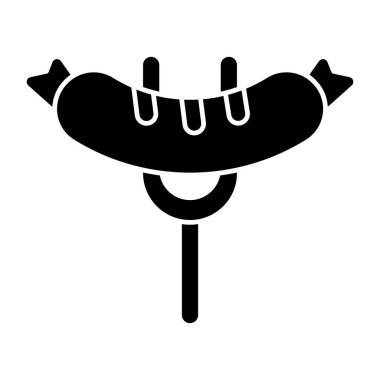 Sosis simgesi vektör tasarım şablonları basit ve modern konsept