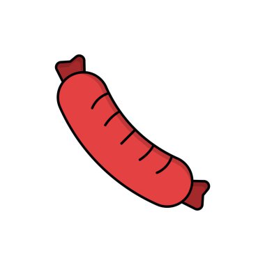 Sosis simgesi vektör tasarım şablonları basit ve modern konsept