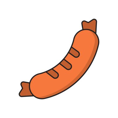 Sosis simgesi vektör tasarım şablonları basit ve modern konsept