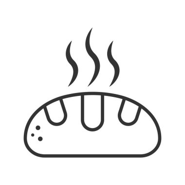 Beyaz arkaplanda izole edilmiş ekmek simgesi vektör tasarım şablonları