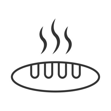 Beyaz arkaplanda izole edilmiş ekmek simgesi vektör tasarım şablonları