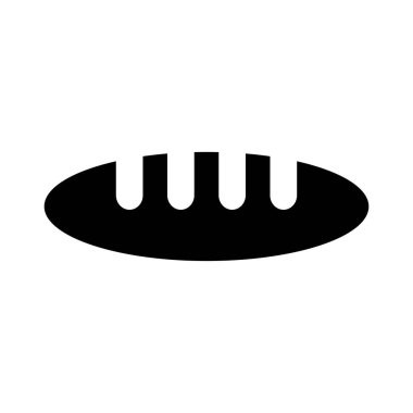 Beyaz arkaplanda izole edilmiş ekmek simgesi vektör tasarım şablonları