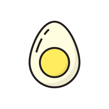 Beyaz arkaplanda yumurta simgesi tasarım şablonları izole edildi