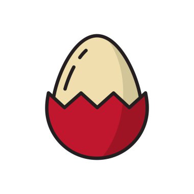 Beyaz arkaplanda yumurta simgesi tasarım şablonları izole edildi