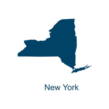 Beyaz arkaplanda izole edilmiş New York harita vektör tasarım şablonları