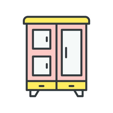 Dolap simgesi tasarım şablonları basit ve modern konsept