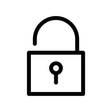 Asma kilit ikon vektör tasarım şablonları basit ve modern konsept