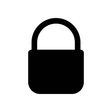 Asma kilit ikon vektör tasarım şablonları basit ve modern konsept